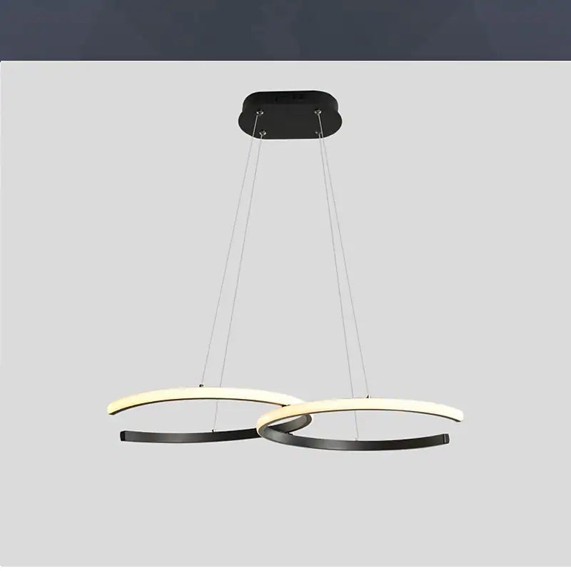 Nordlux LED Pendelleuchte Dimmbar Schwarz/Gold Doppel-C Wohnzimmer - Lumpaz