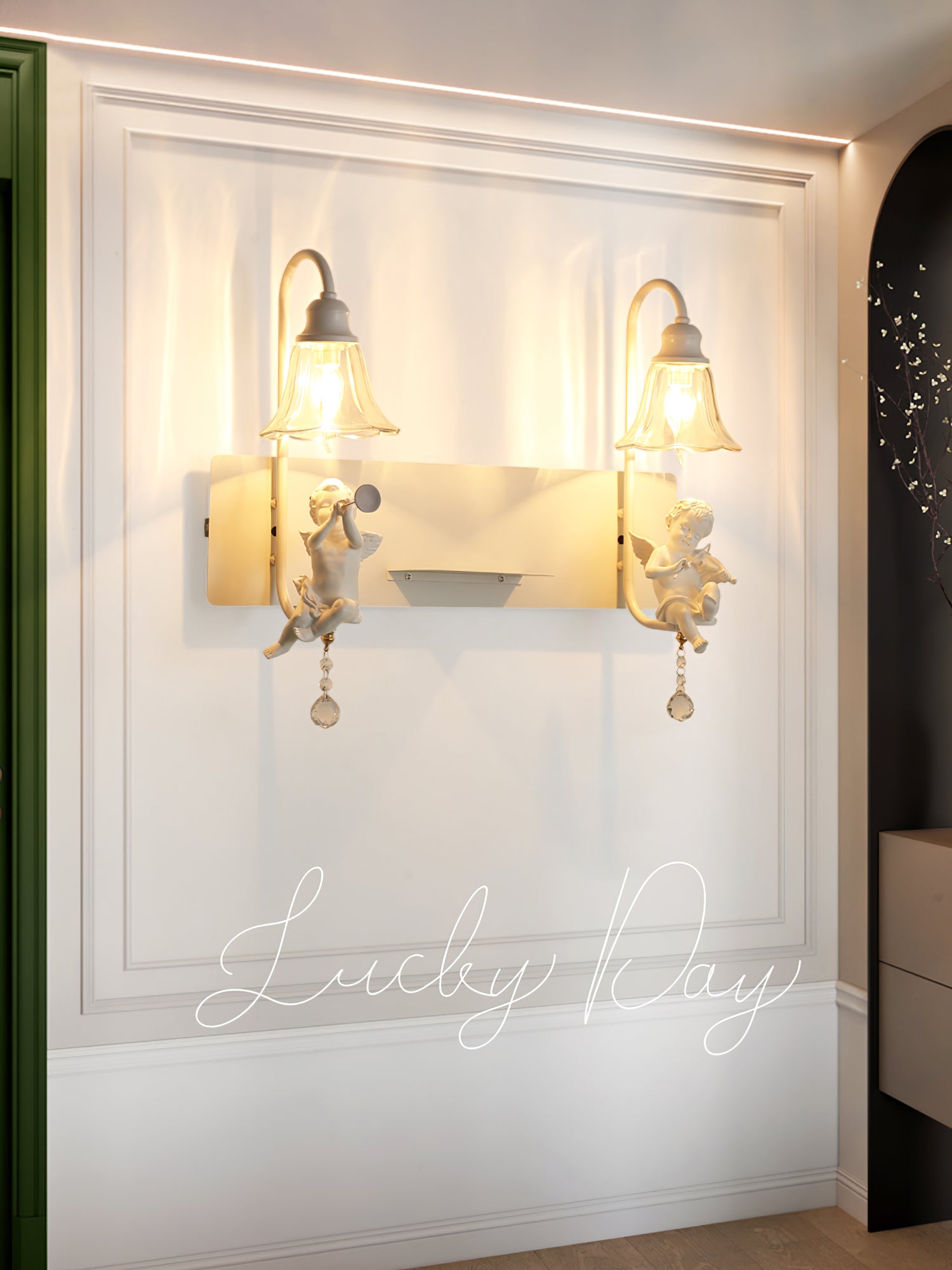 White Angel Wall Light - Lumpaz