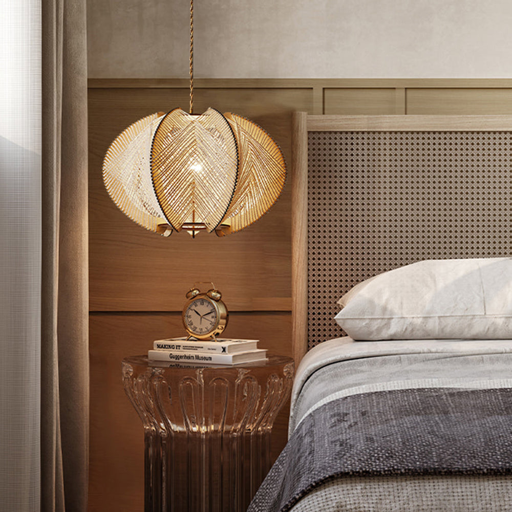 Retro Wooden Pendant Light Irregular Living Room Lamp - Lumpaz