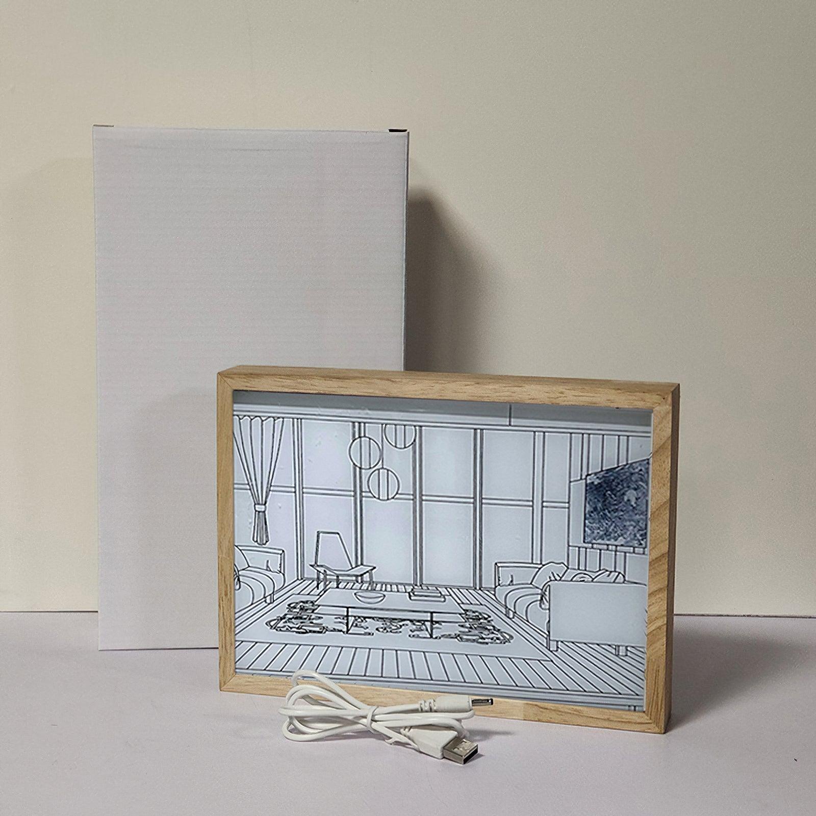 Illuminated Bedside Art Lamp - Lumpaz
