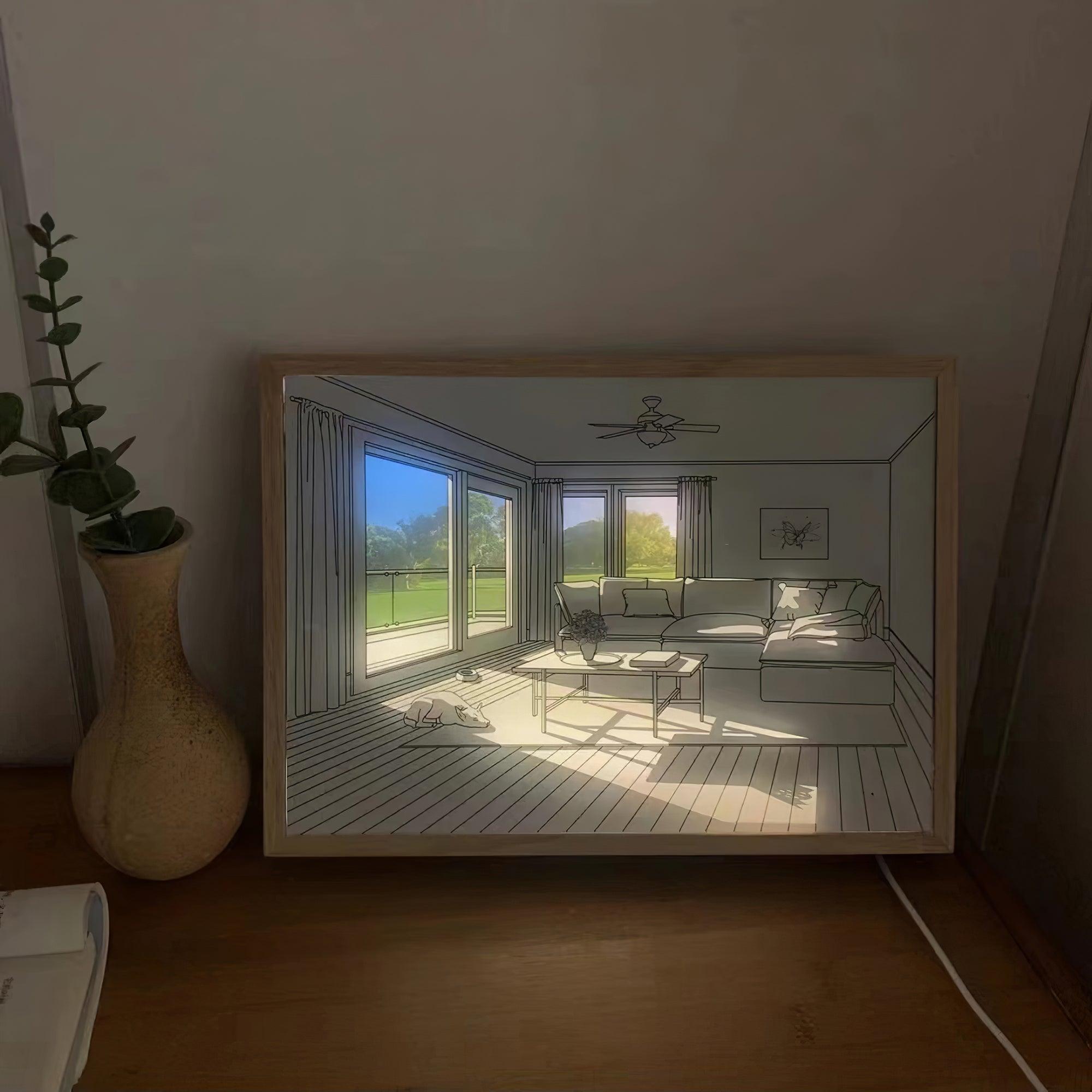 Dog Sunbathing Mural Art Lamp - Lumpaz