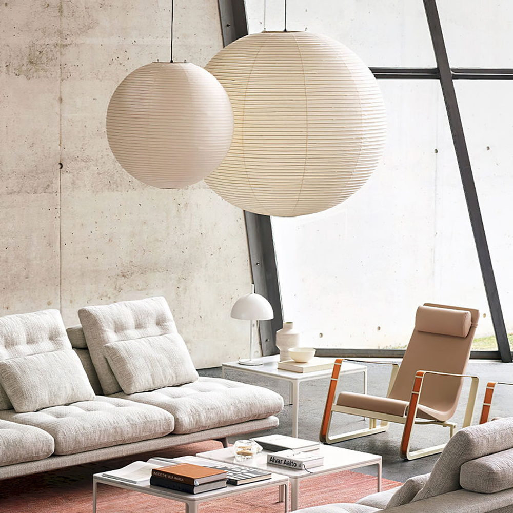 Vintage White Paper Pendant Lighting - Lumpaz