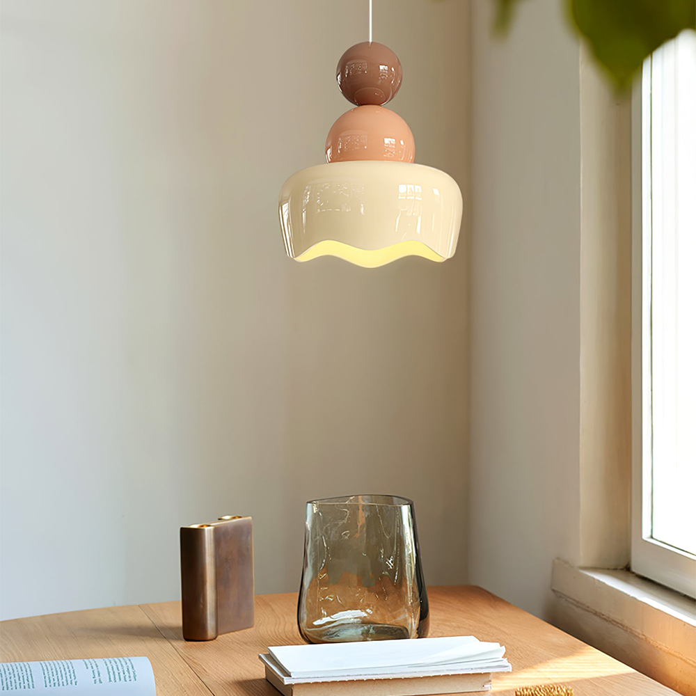 Cream Sunny Bedroom Bedside Pendant Lamp - Lumpaz