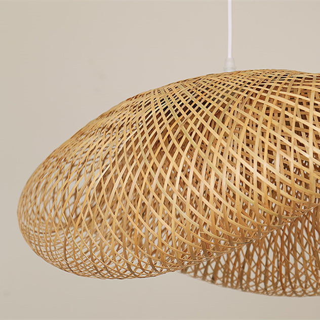 Modern Bamboo Kitchen Island Pendant Light - Lumpaz