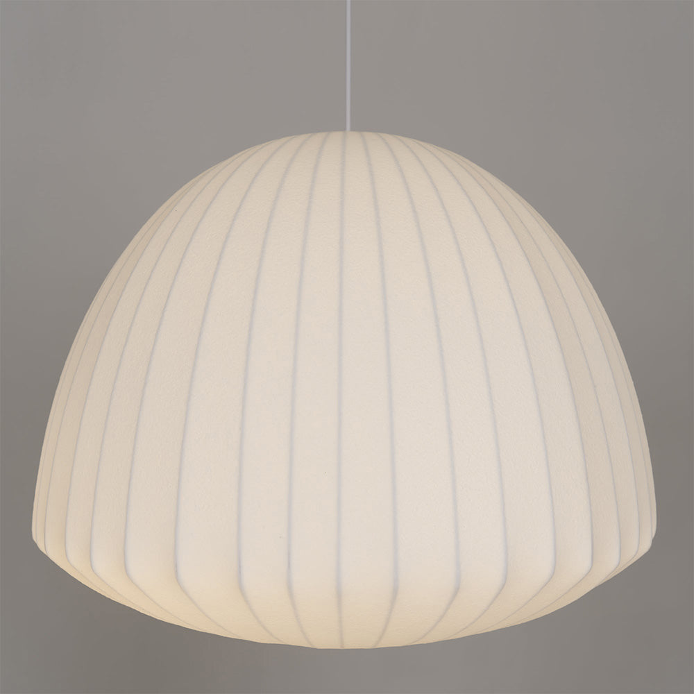 Nordic White Lantern Saucer Pendant Light For Living Room - Lumpaz