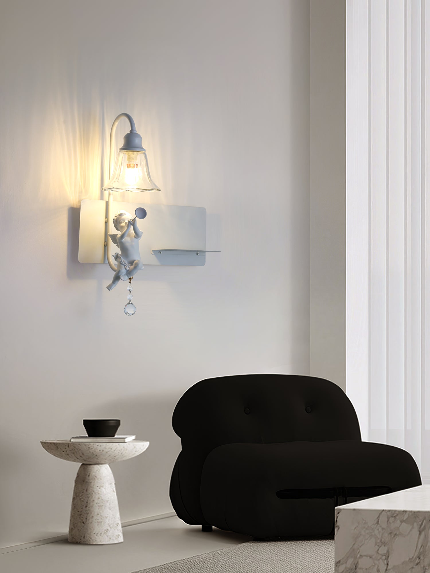 White Angel Wall Light - Lumpaz