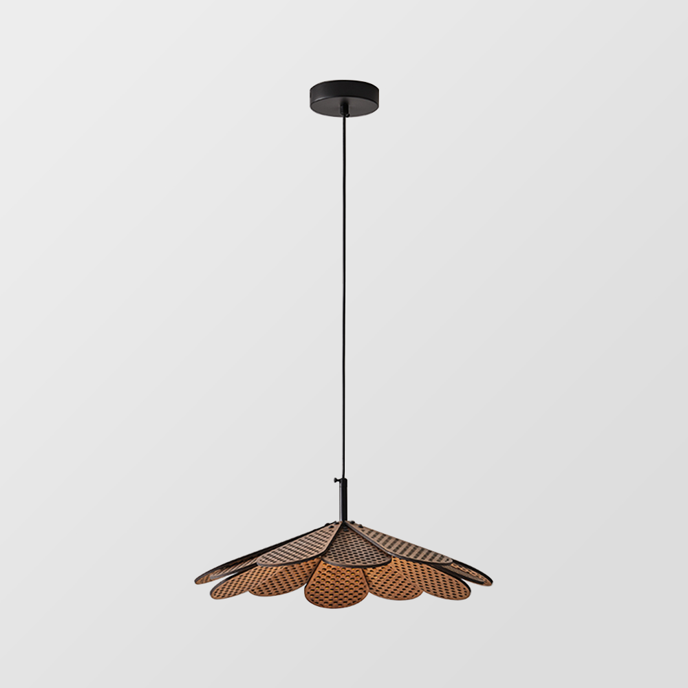 Hollyhock LED Rattan Leaves Pendant Light - Lumpaz