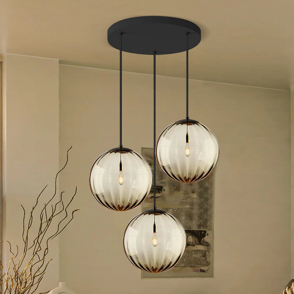 Modern Simple Round Glass Pendant Light - Lumpaz