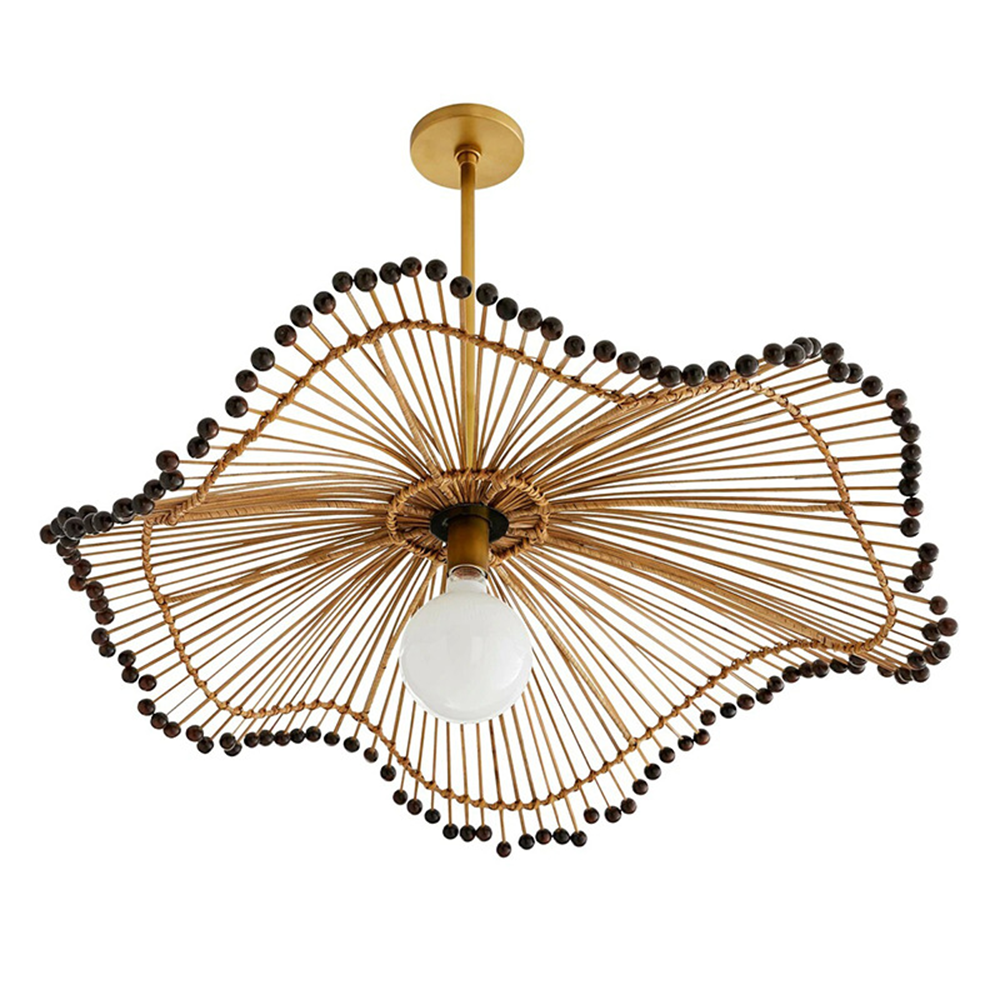 Modern Waverly Handwoven Rattan Pendant Light - Lumpaz