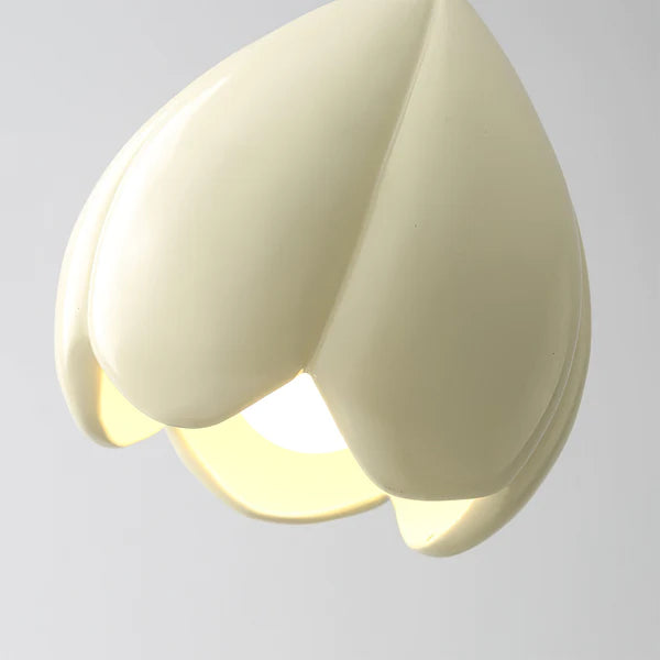 French Style Creamy Hanging Lamp Rustic Nature-Inspired Design Pendant Light - Lumpaz