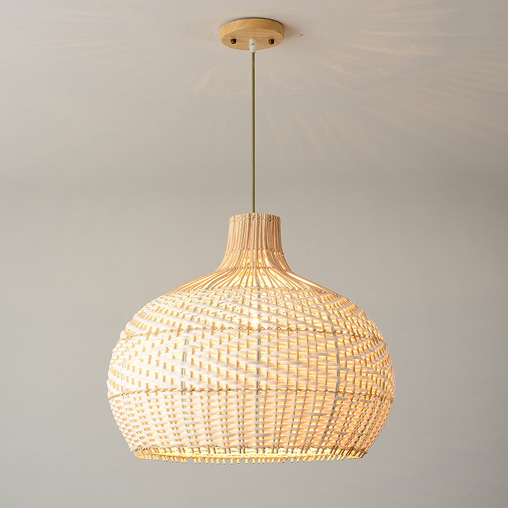 Modern Rattan Handwoven Pendant Light - Lumpaz