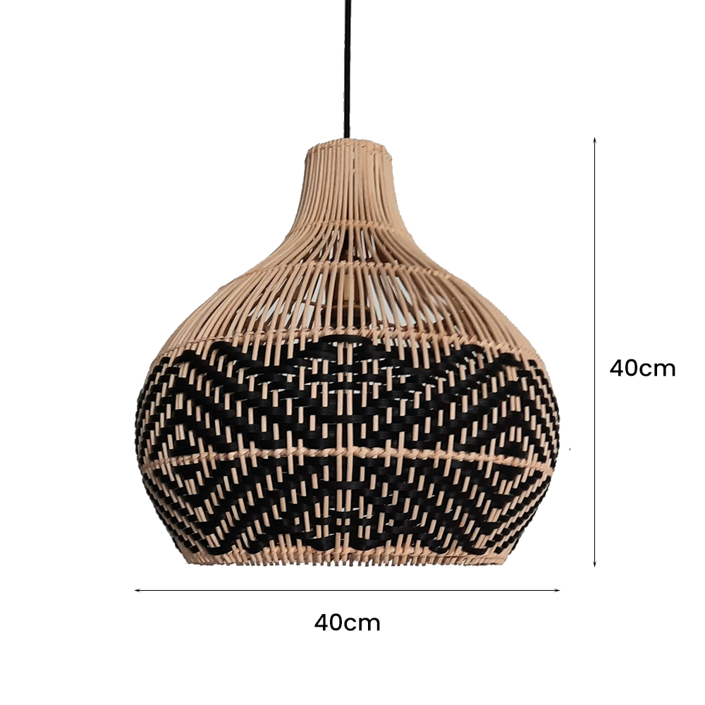 Vintage Ratten Handwoven Pendant Light - Lumpaz
