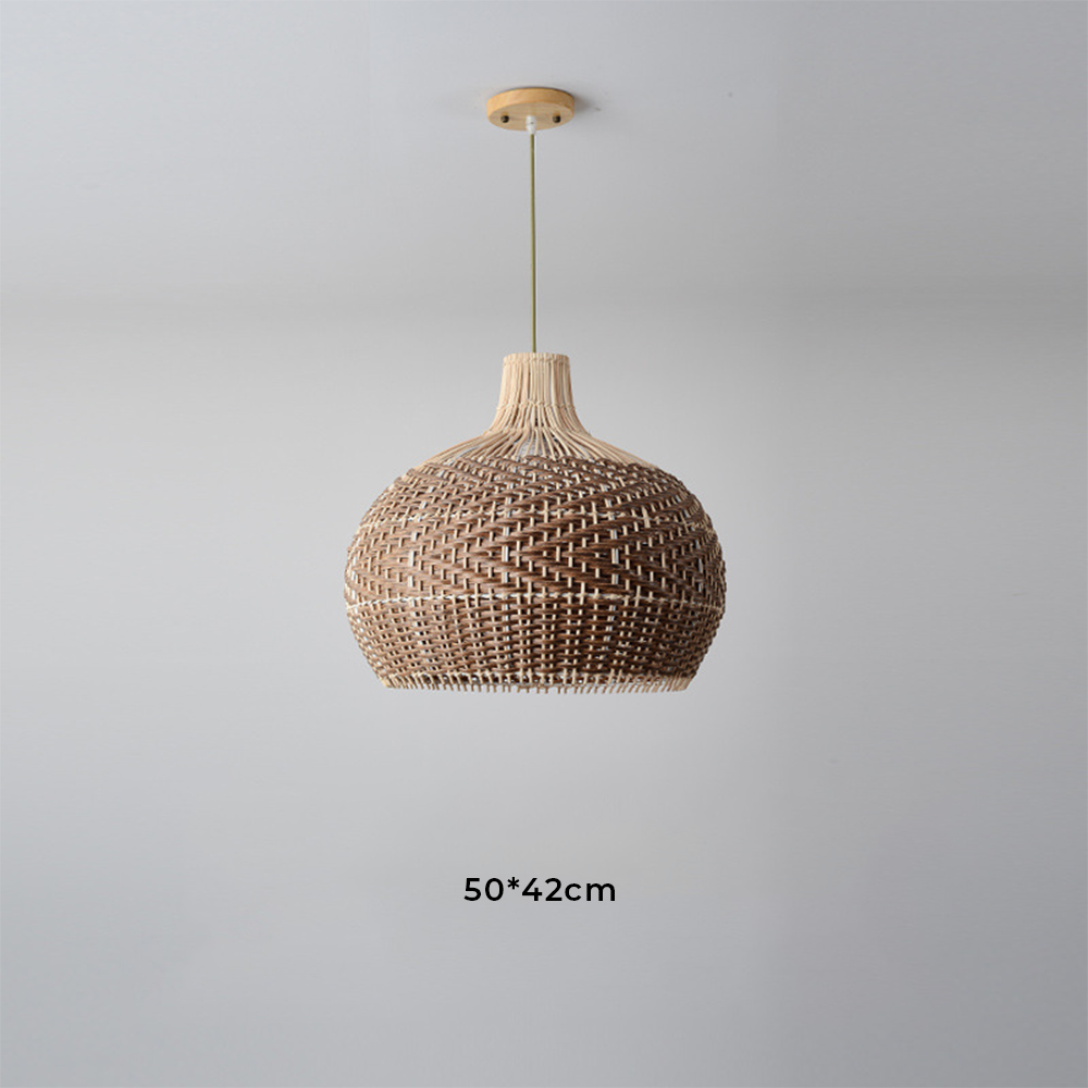 Modern Rattan Handwoven Pendant Light - Lumpaz