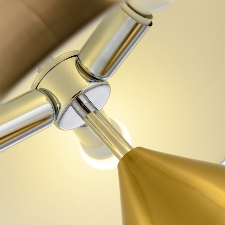 Salgado Tischleuchte Pilz Modern, Metall, Schwarz/Weiß/Gold, Esszimmer - Lumpaz