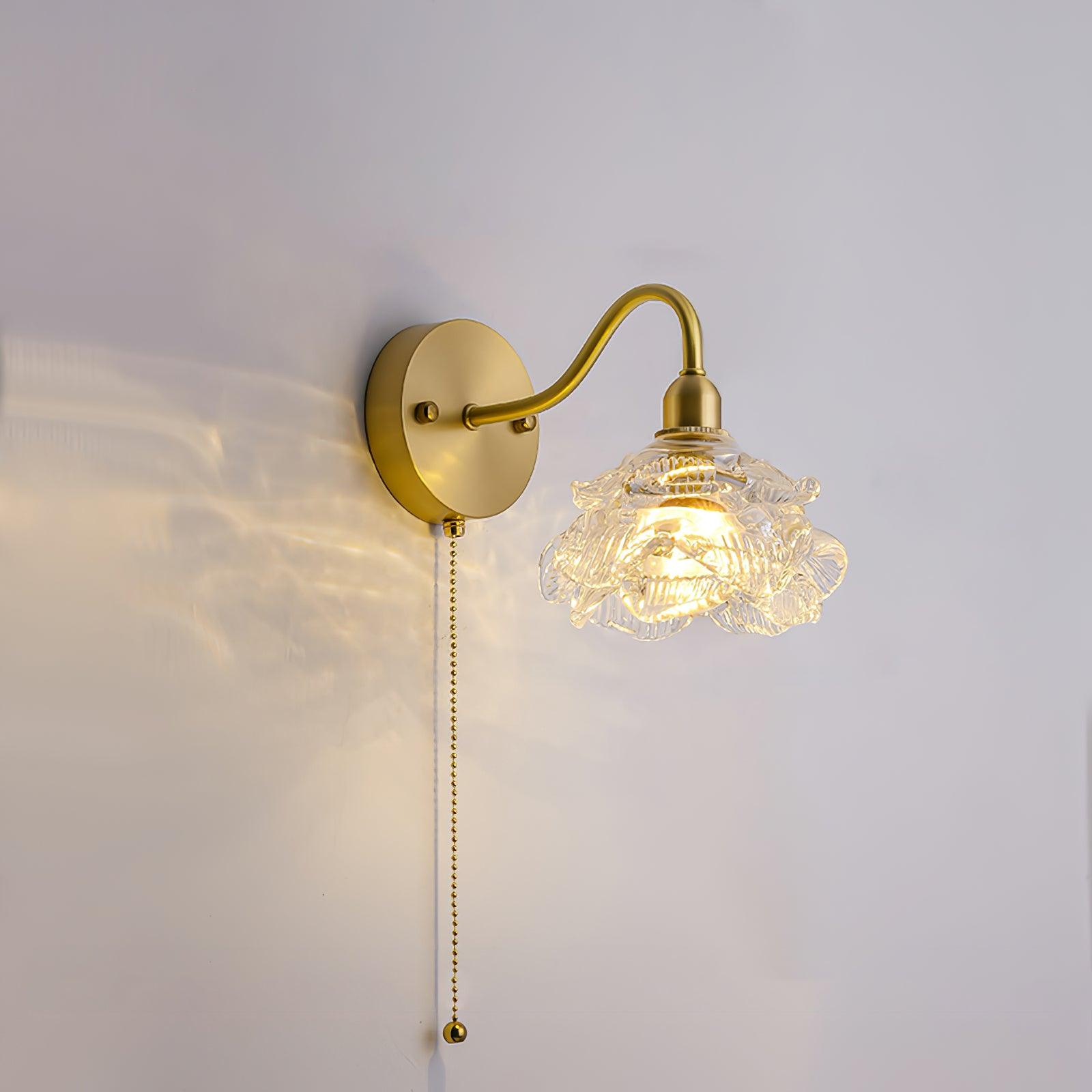 Rose Brass Wall Light - Lumpaz