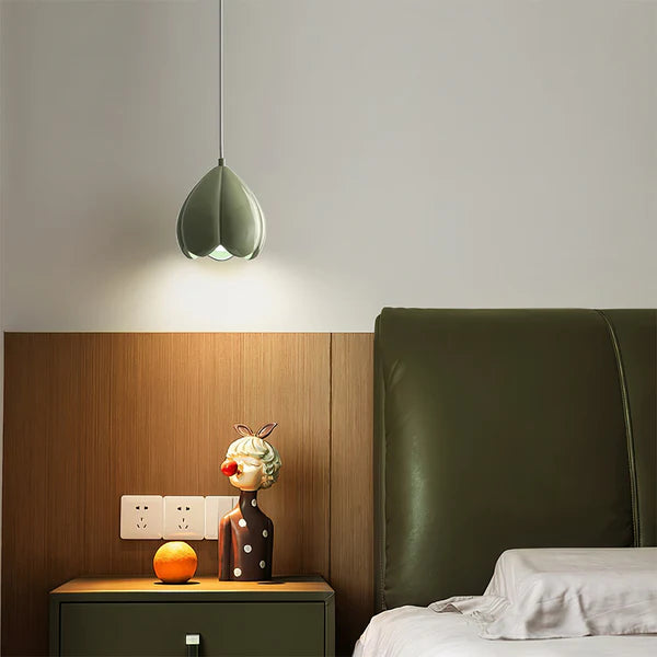 French Style Creamy Hanging Lamp Rustic Nature-Inspired Design Pendant Light - Lumpaz