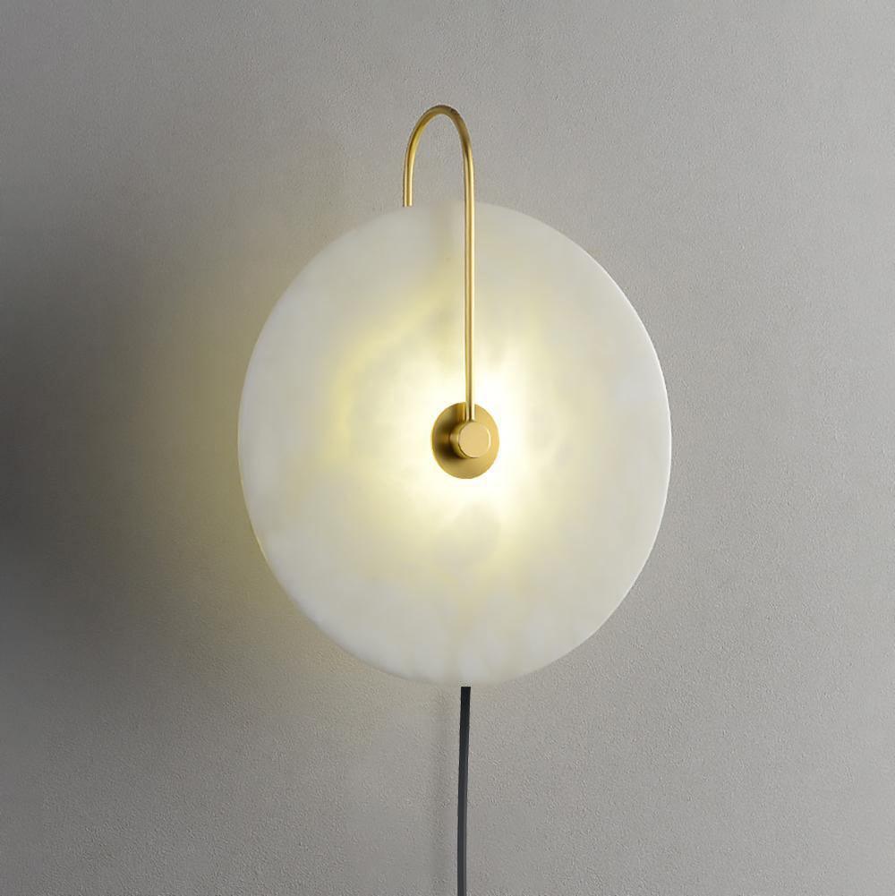Alabaster LED Plug-In Wall Lamp - Lumpaz