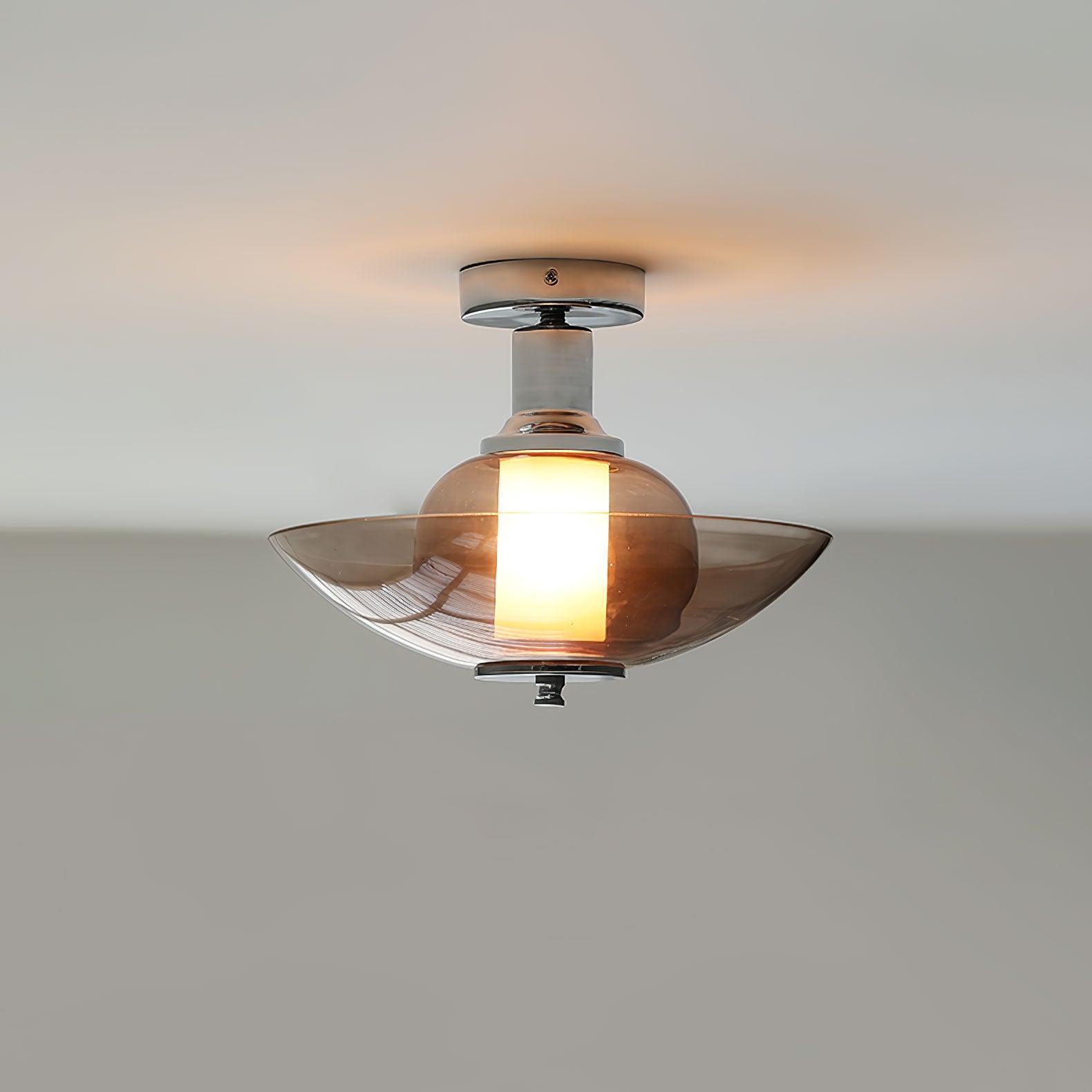 Flying Saucer Chrome Wall Light - Lumpaz