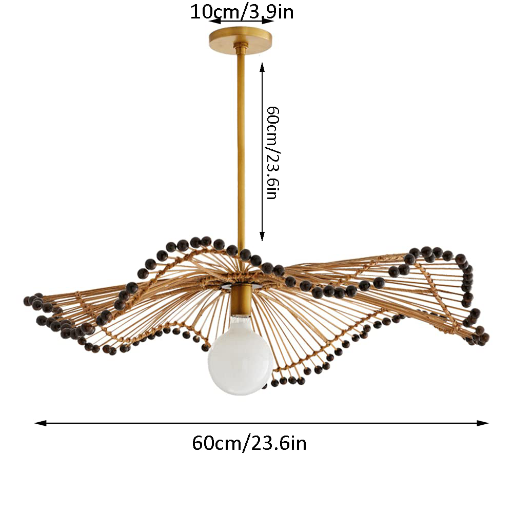 Modern Waverly Handwoven Rattan Pendant Light - Lumpaz
