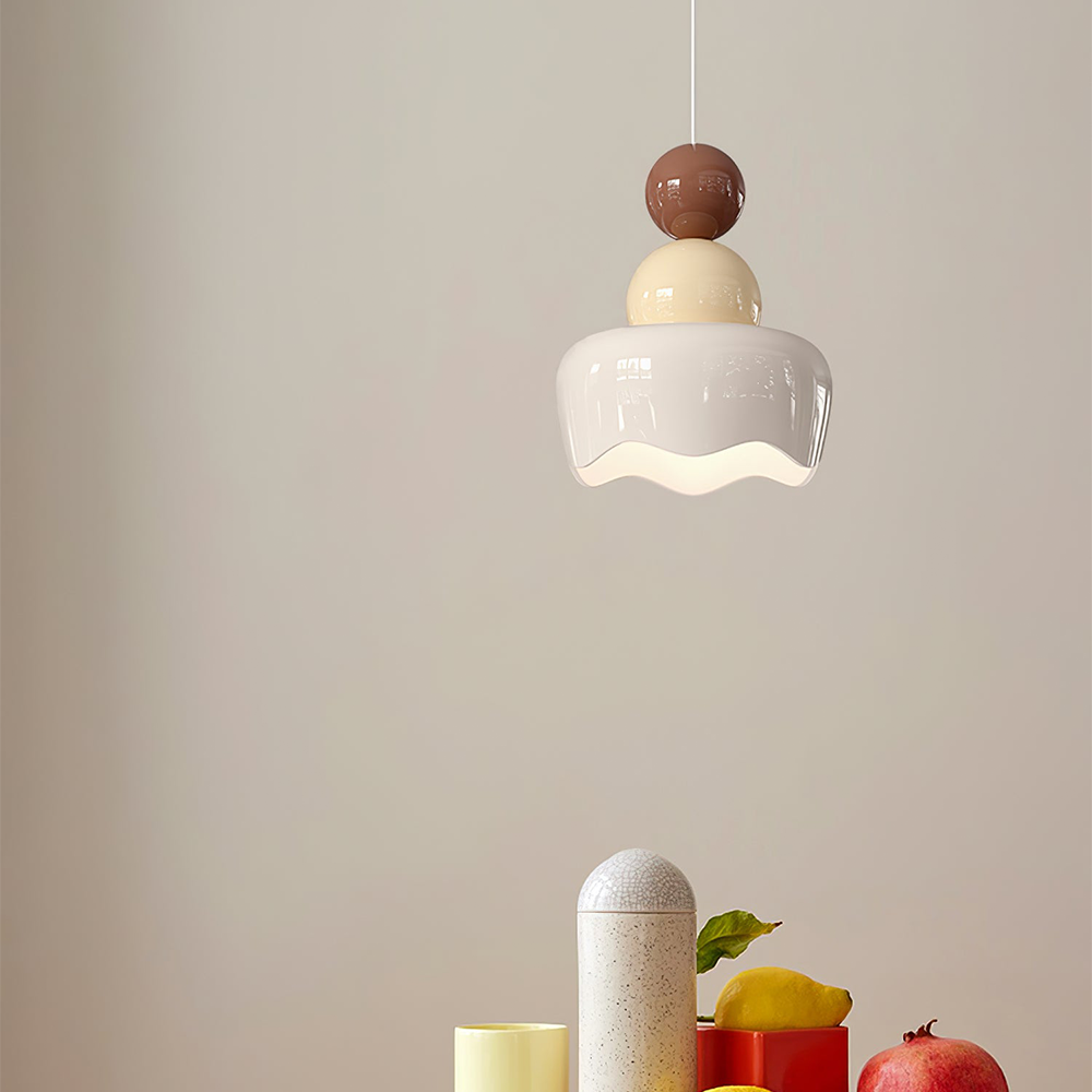 Cream Sunny Bedroom Bedside Pendant Lamp - Lumpaz