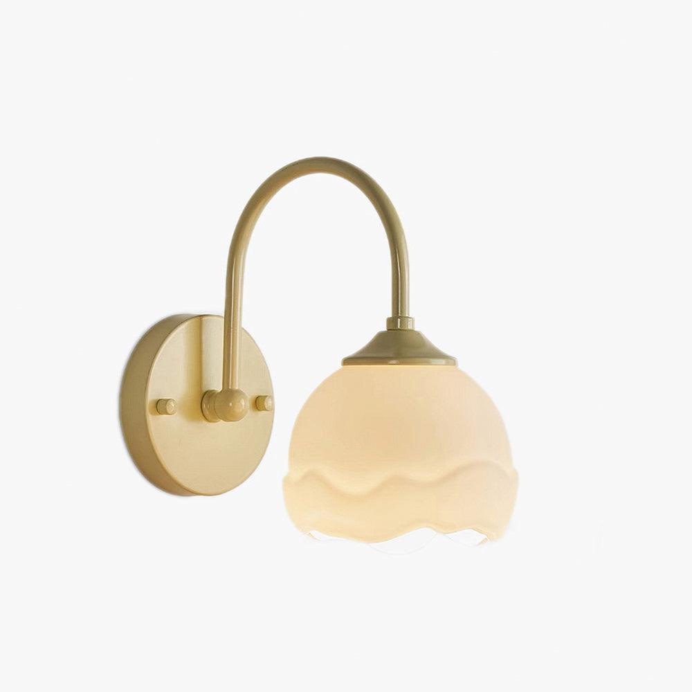 Milk White Floral Wall Lamp - Lumpaz