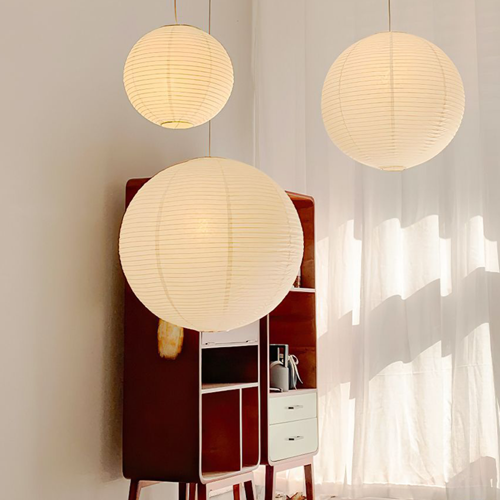 Vintage White Paper Pendant Lighting - Lumpaz