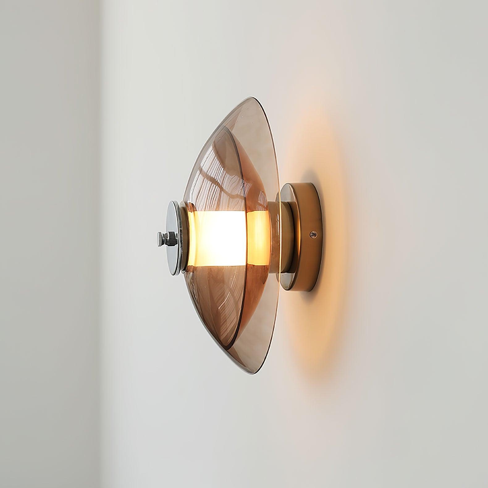 Flying Saucer Chrome Wall Light - Lumpaz