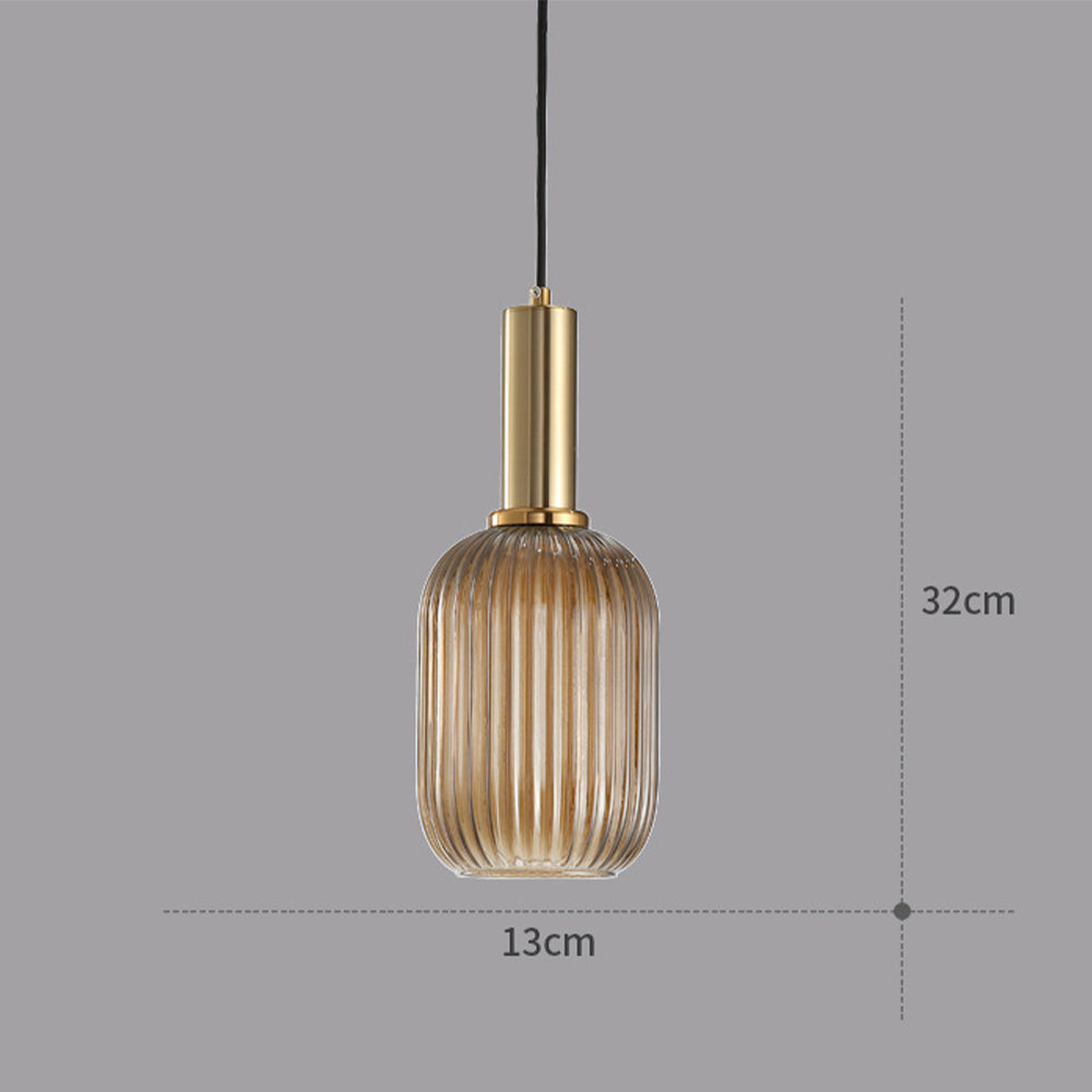 Vintage Stained Glass Lantern Shape Pendant Light - Lumpaz