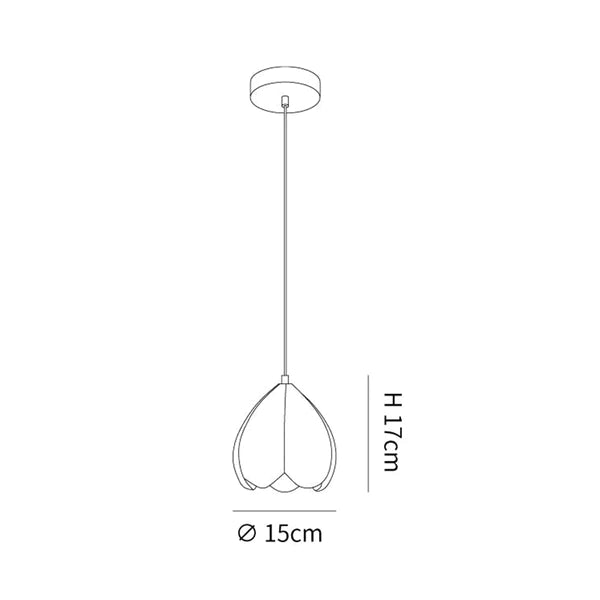 French Style Creamy Hanging Lamp Rustic Nature-Inspired Design Pendant Light - Lumpaz