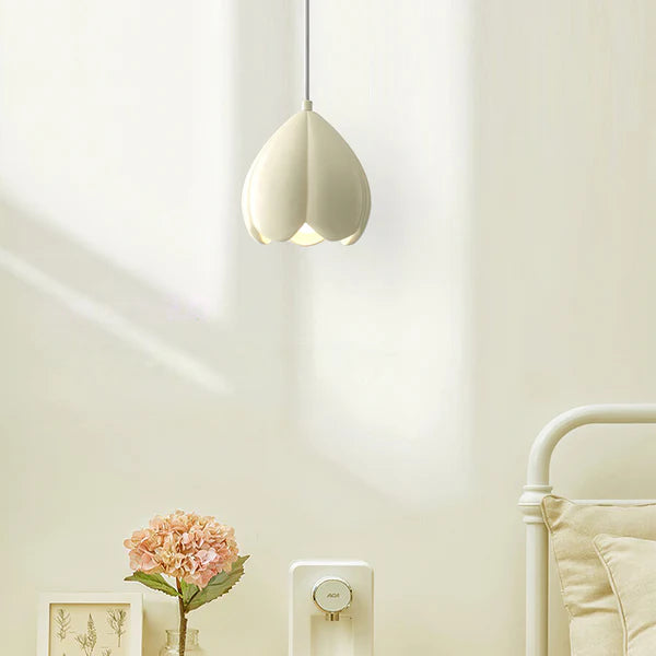 French Style Creamy Hanging Lamp Rustic Nature-Inspired Design Pendant Light - Lumpaz