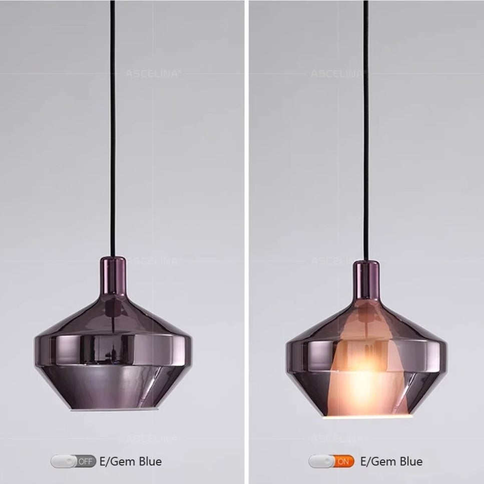 Modern Multicolored Glass Pendant Lamp for Dining - Lumpaz