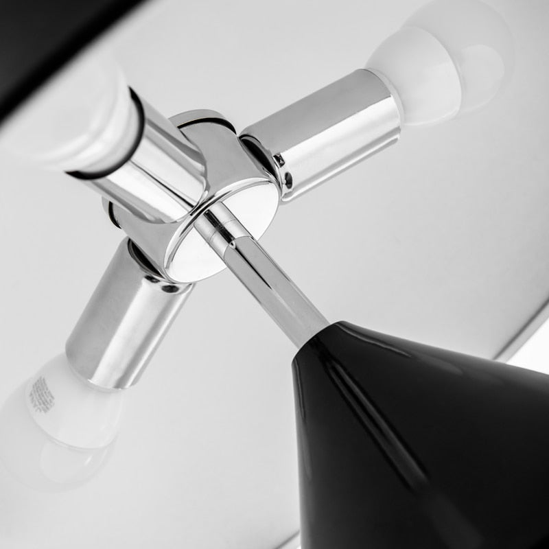 Salgado Tischleuchte Pilz Modern, Metall, Schwarz/Weiß/Gold, Esszimmer - Lumpaz