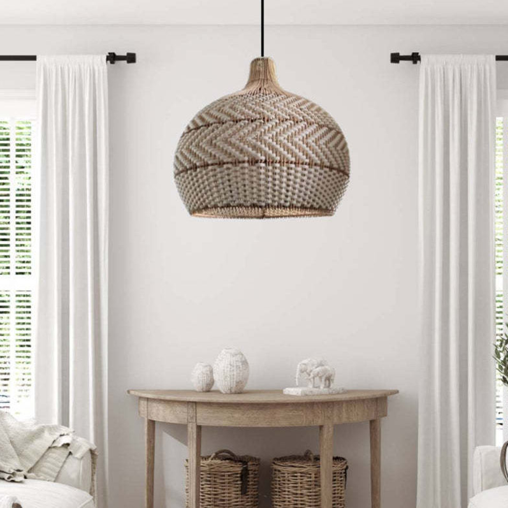Modern Rattan Handwoven Pendant Light - Lumpaz