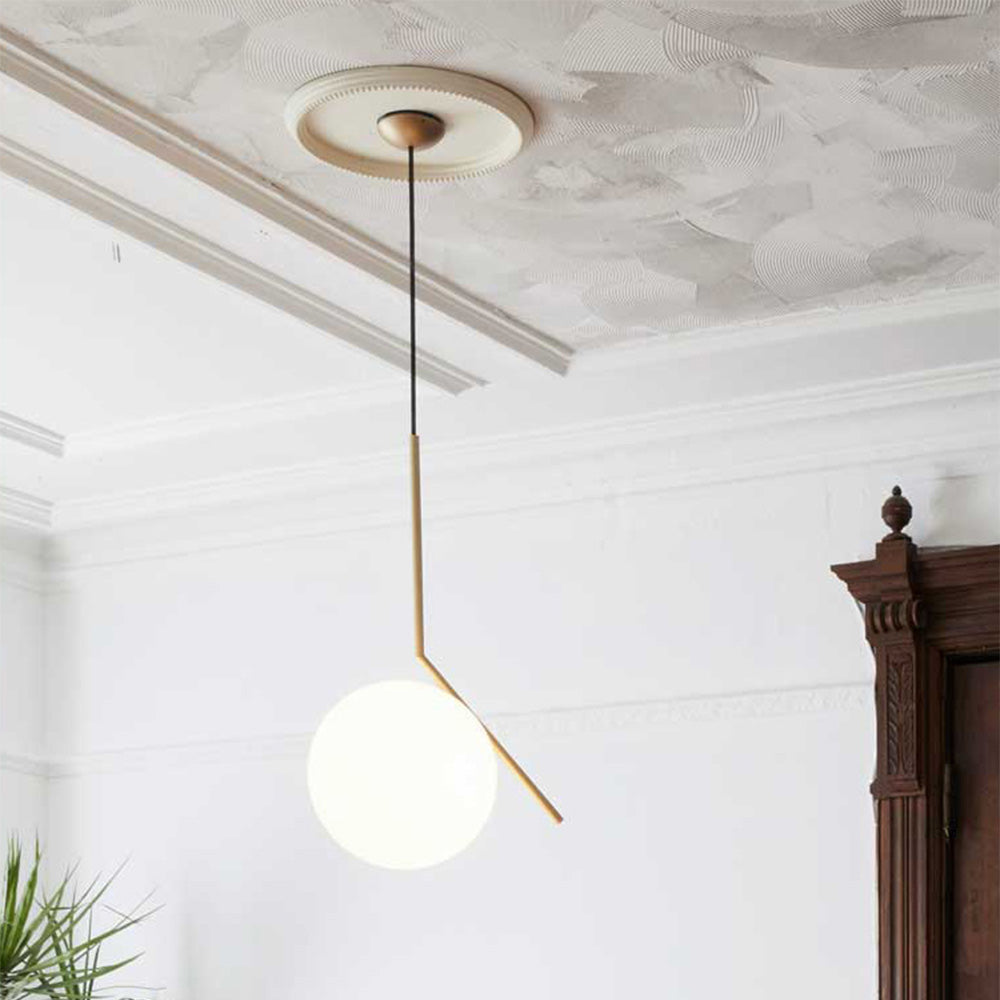 Simple IC Lights Milk Glass Pendant Light - Lumpaz