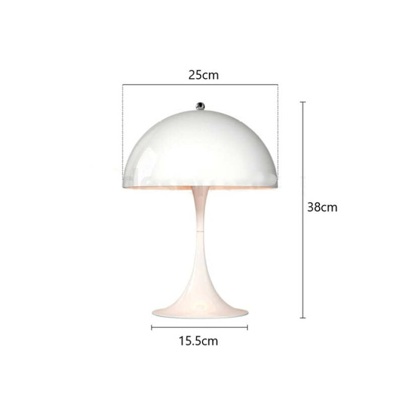 Salgado Minimalistische Tischlampe Metall, Weiß, Schlafzimmer/Wohnzimmer - Lumpaz
