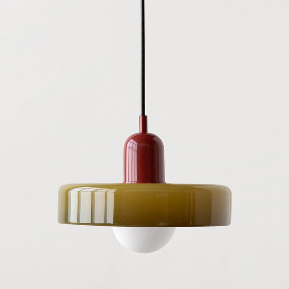 2 Heads Modern Bauhaus Glass Pendant Light - Lumpaz