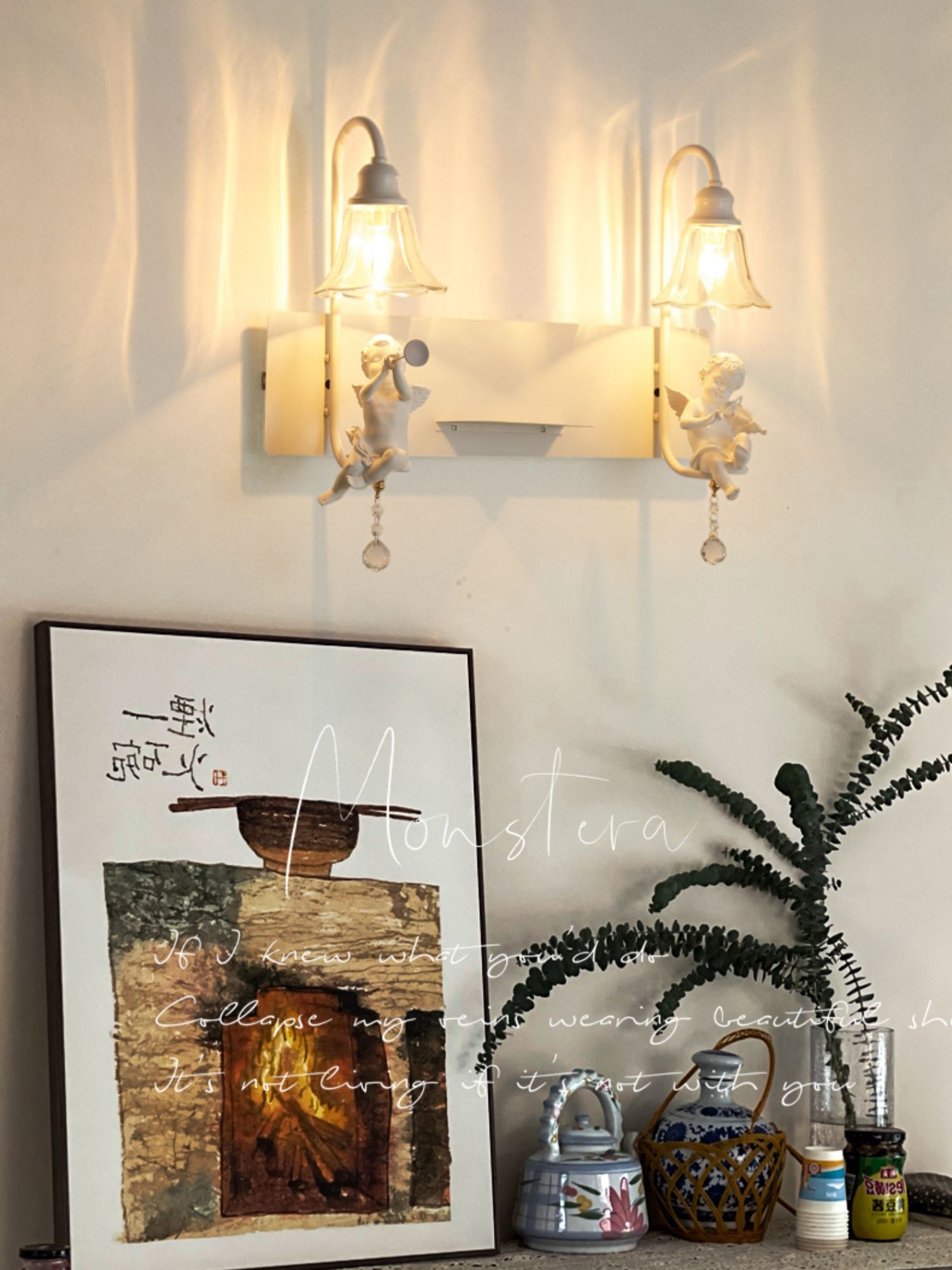 White Angel Wall Light - Lumpaz