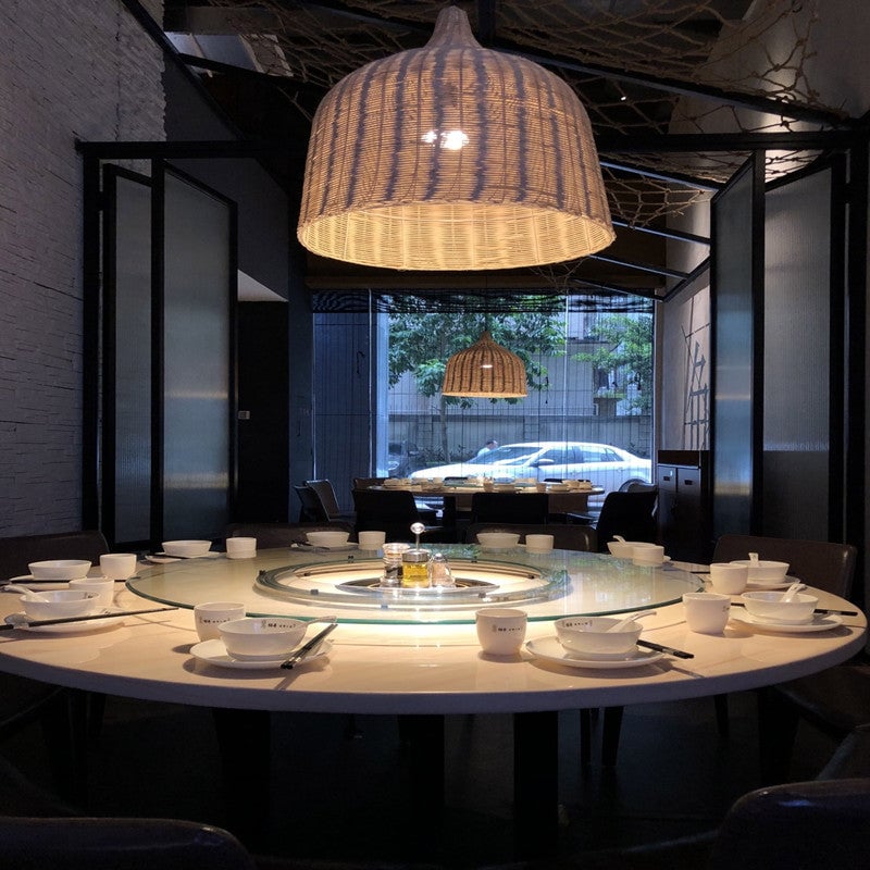 Bamboo Rattan Basket Pendant Light For Kitchen - Lumpaz