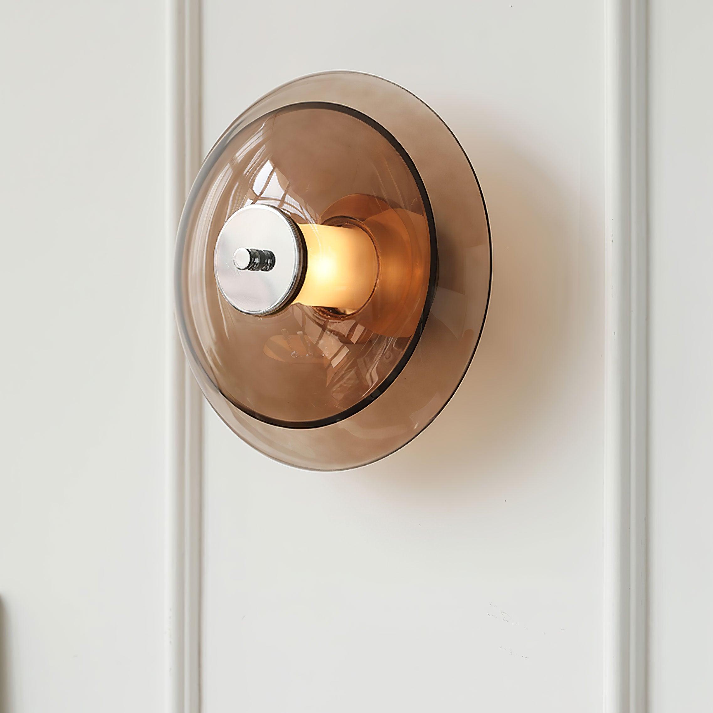 Flying Saucer Chrome Wall Light - Lumpaz