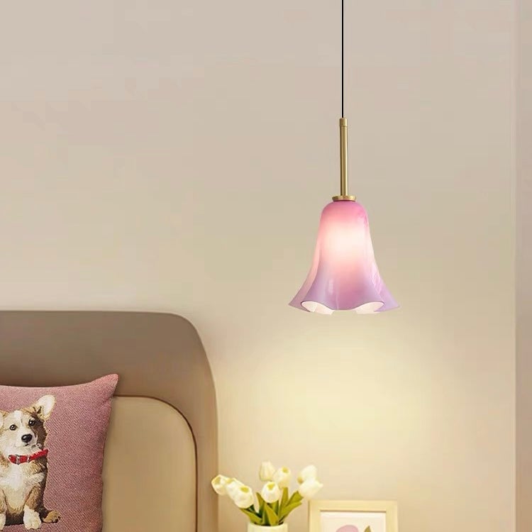 Vintage Glass Pendant Light For Bedroom - Lumpaz
