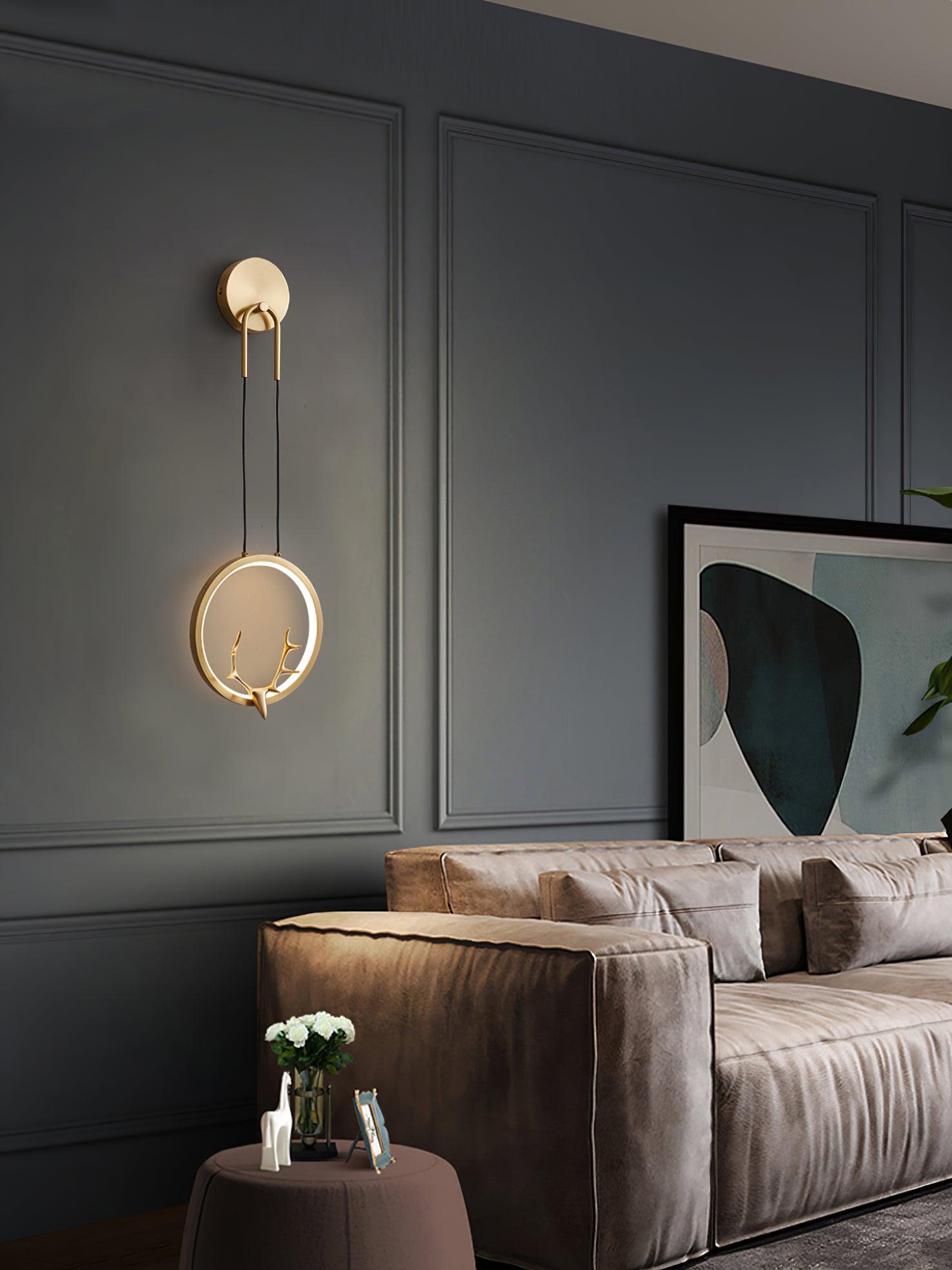 Golden Antler Wall Light - Lumpaz