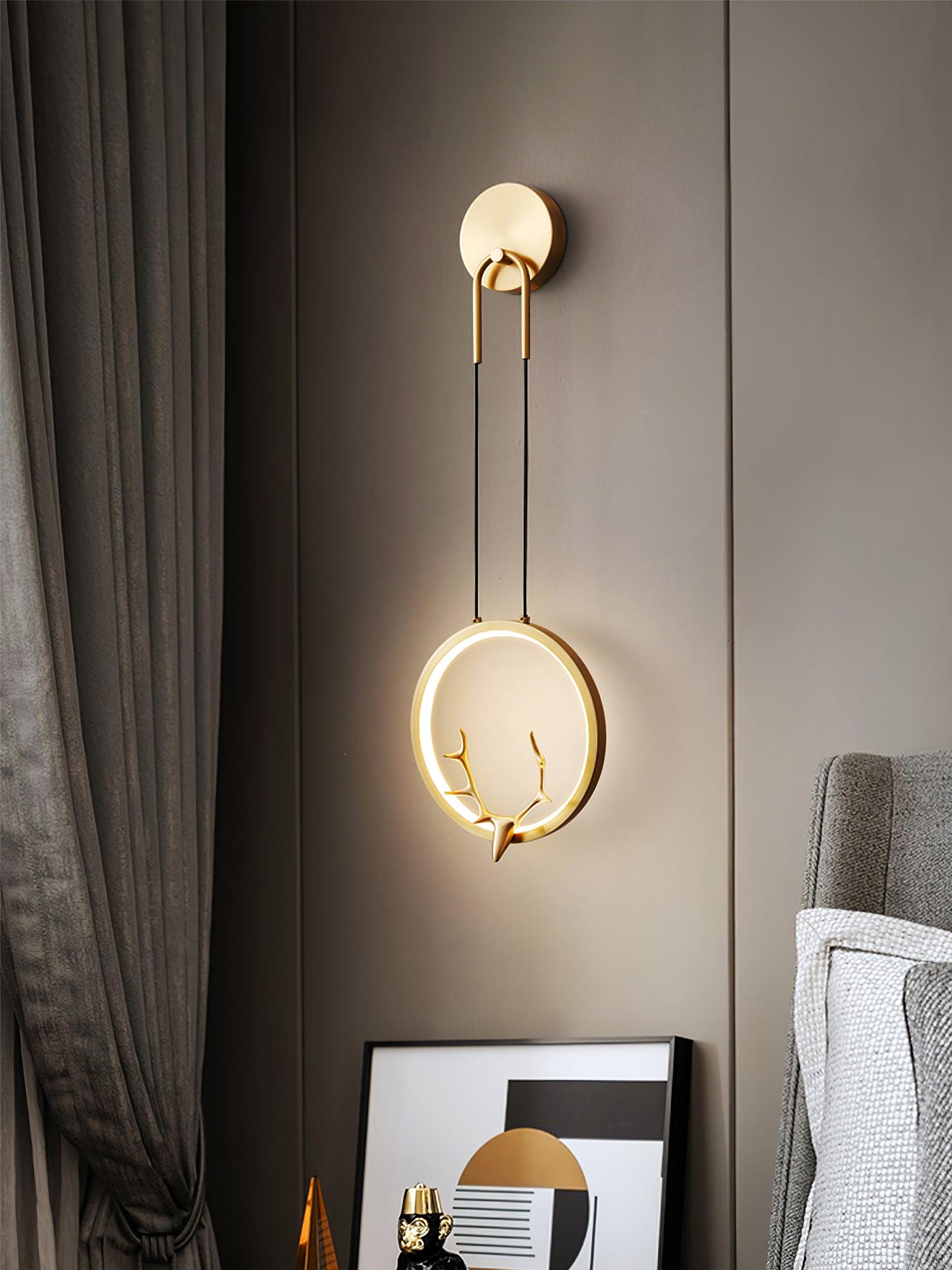 Golden Antler Wall Light - Lumpaz