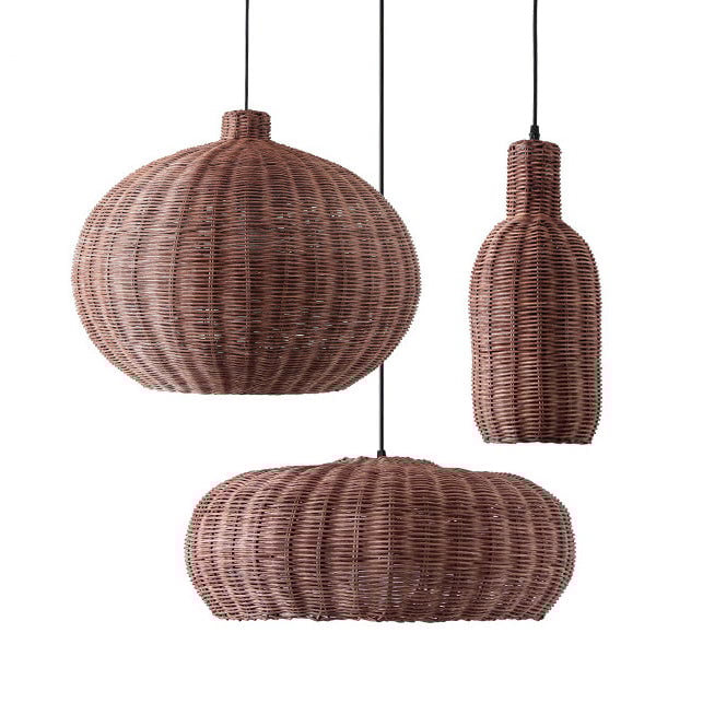 Unique Rattan Handmade Nordic Pendant Lampshades For Living Room - Lumpaz