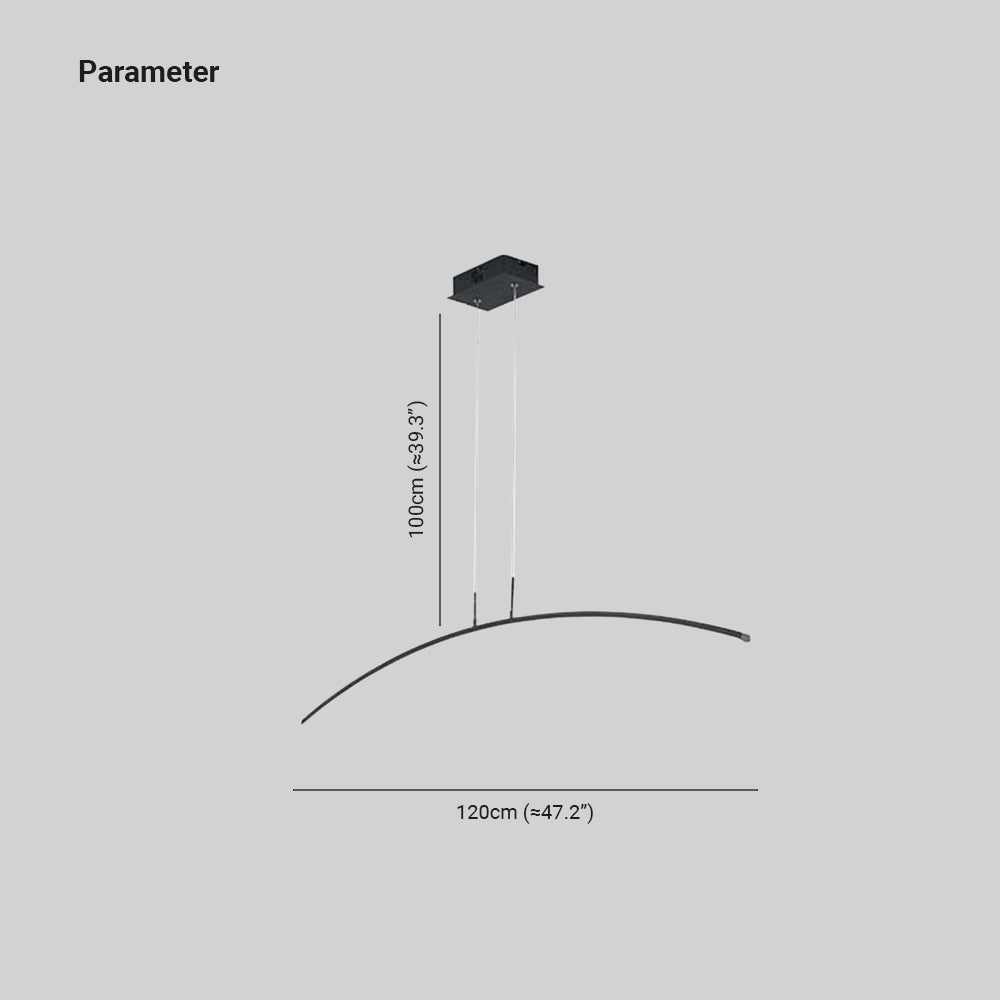 Edge Modern Minimalist Linear LED Pendelleuchte Schwarz/Weiß Esszimmer Metall Dimmbar - Lumpaz