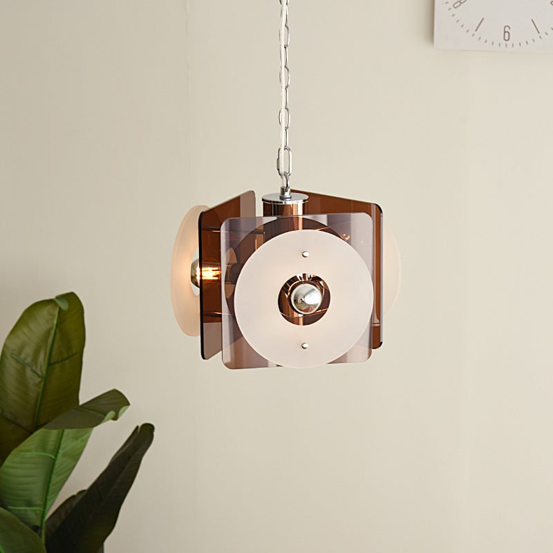 Middle Century Danish Deco Glass Hanging Lights - Lumpaz