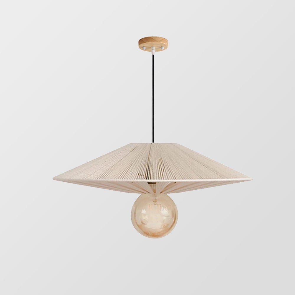 Vintage Hat Shape Rope Handmade Pendant Light For Living Room - Lumpaz
