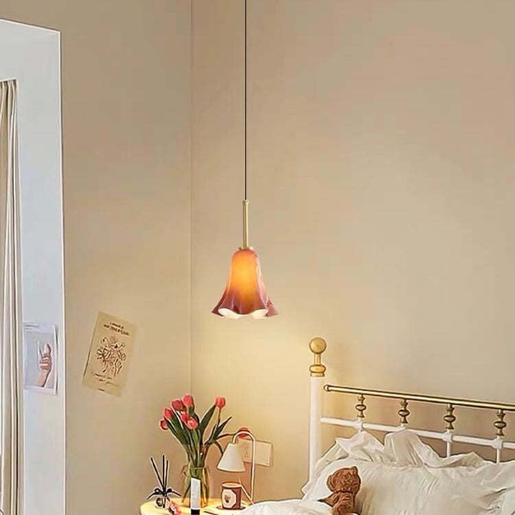 Vintage Glass Pendant Light For Bedroom - Lumpaz