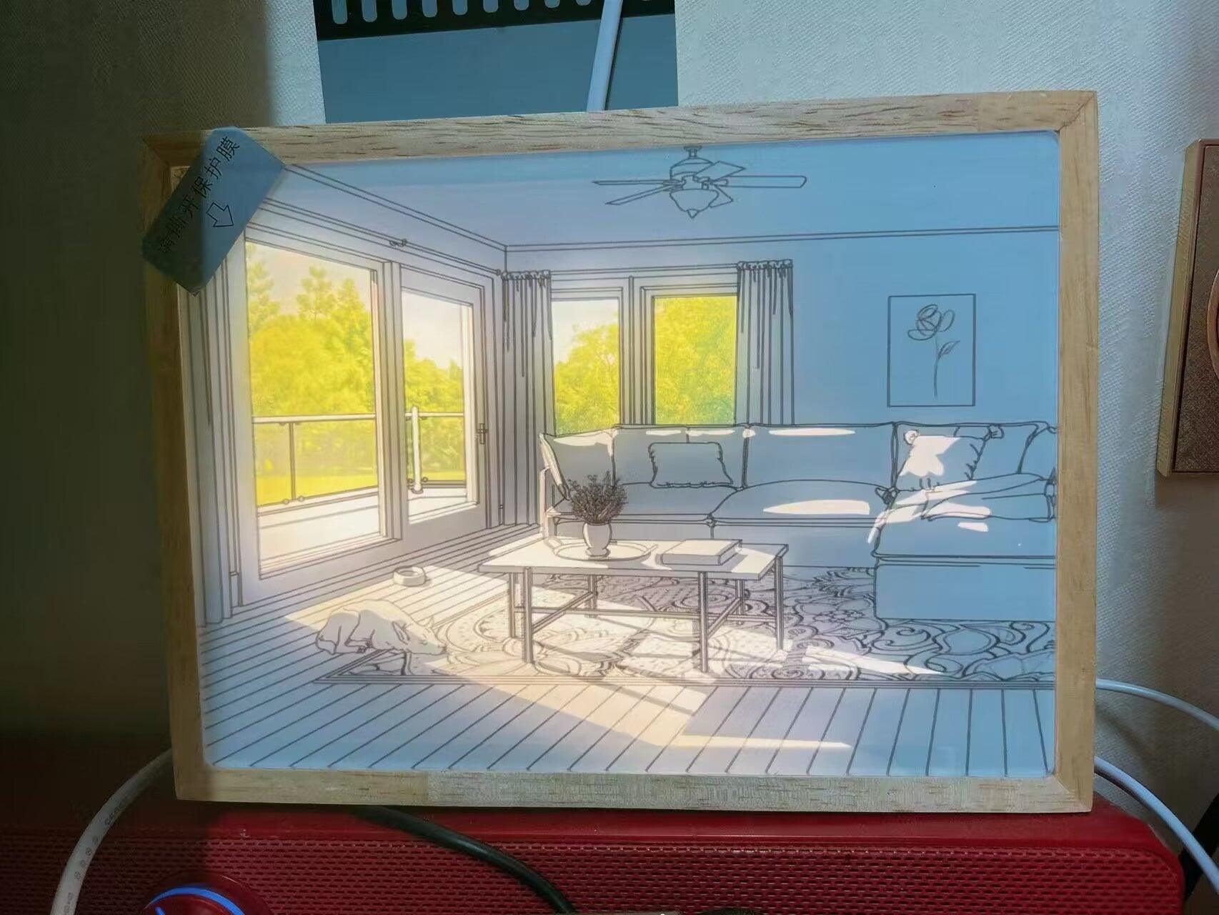 Dog Sunbathing Mural Art Lamp - Lumpaz