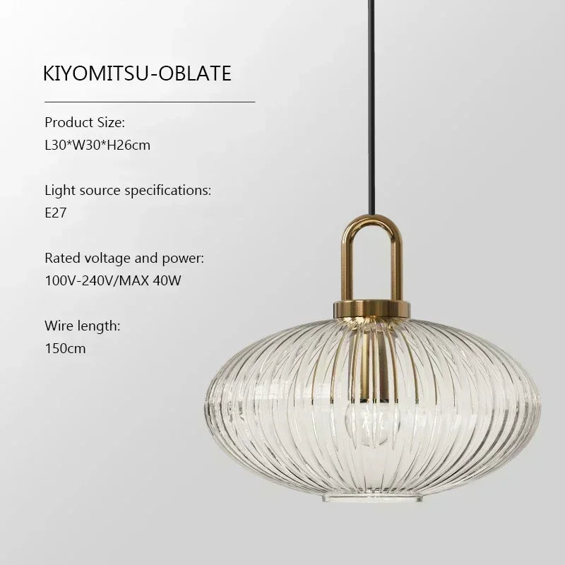 Design Pumpkin Shape Glass Pendant Light - Lumpaz