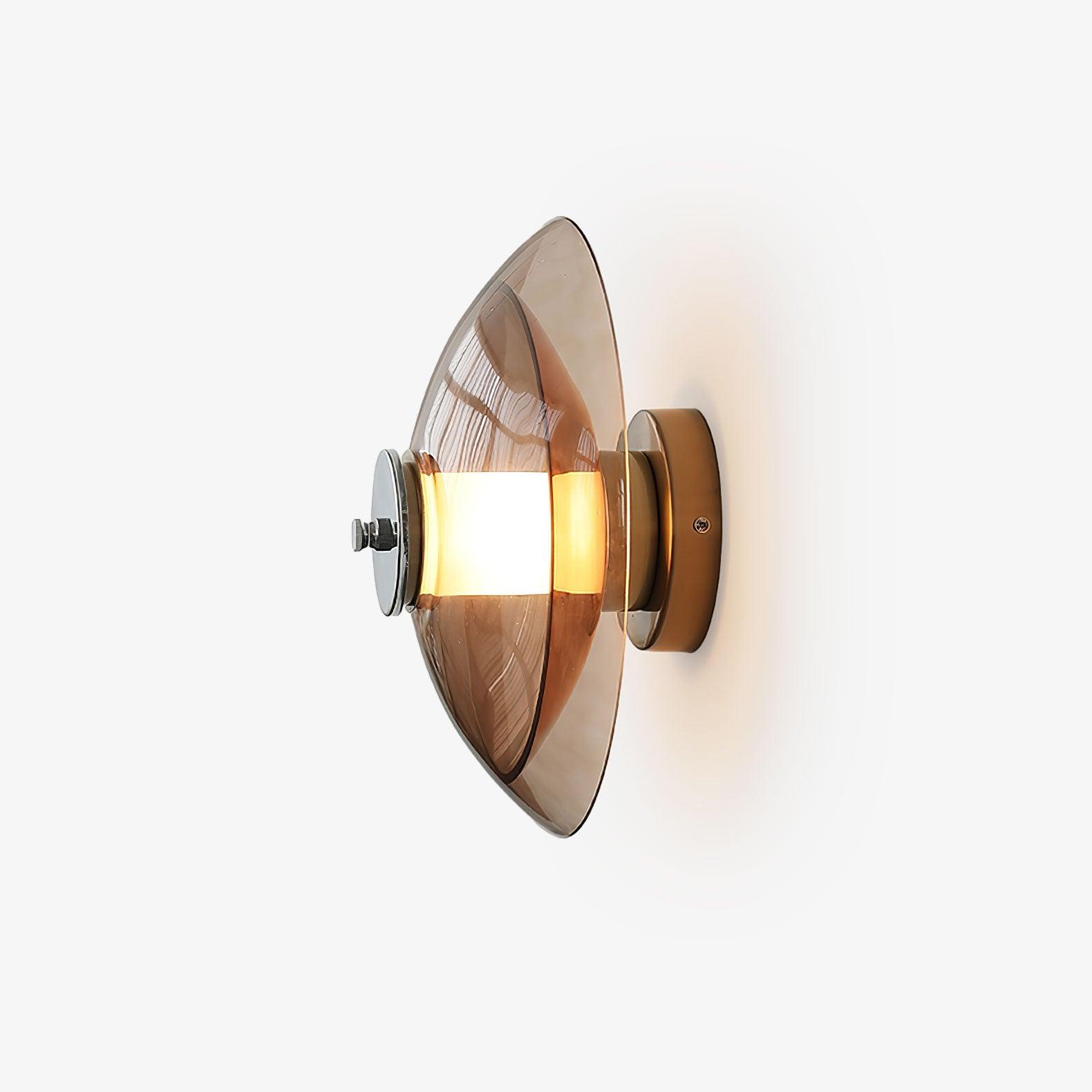 Flying Saucer Chrome Wall Light - Lumpaz